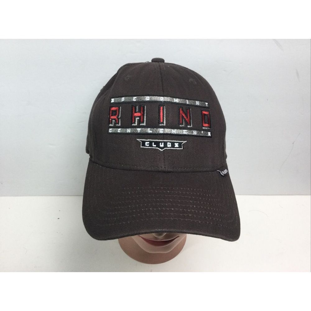 Yupoong Rhino‎ clubs hat brown flex fit baseball cap size L-XL